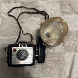 Vintage Camera with Flash Attachment